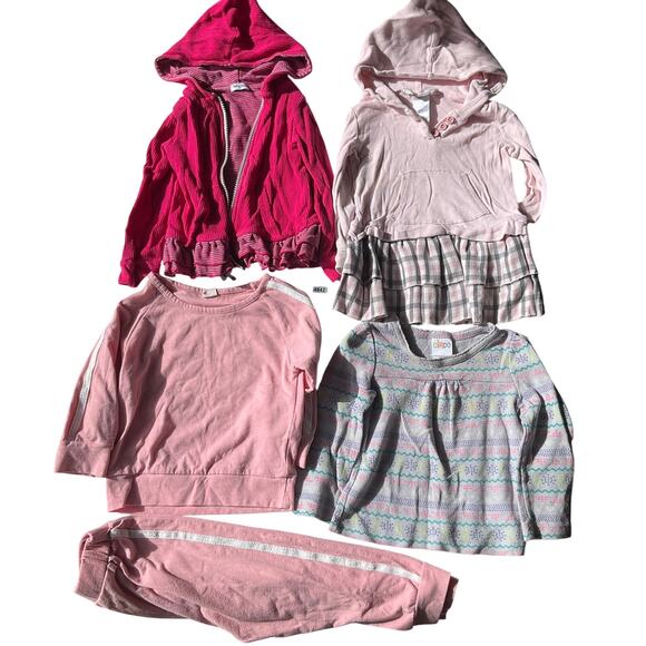 Circo Other - Circo Bundle of Clothes Baby Girl 18M Pink Gray T-shirts Full-zip Jacket Pj Set